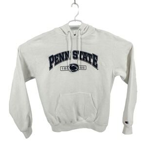 Penn State Nittany Lions Sweatshirt Hoodie Adult M White Champion Eco